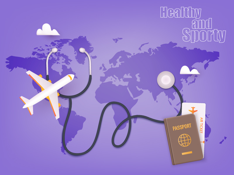 Healthy & Sporty travel illustration